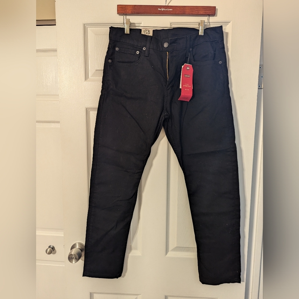 Levis men's 512 slim taper black jeans 32x30